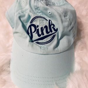 Mint green pink hat